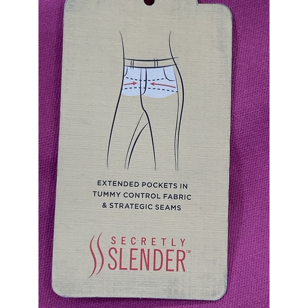 St Johns Bay Capri Pants Womens 16 Pink Mid Rise Secretly Slender Stretch NWT - Picture 5 of 10
